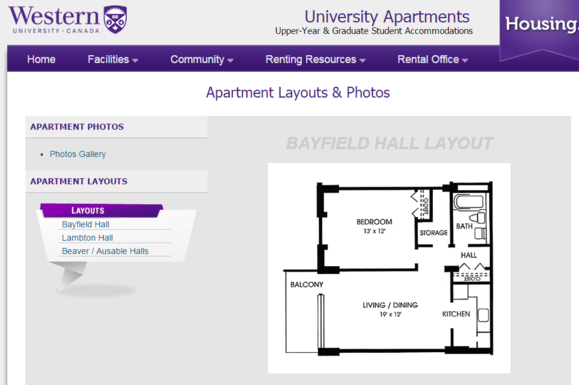 Bayfield Hall Layout